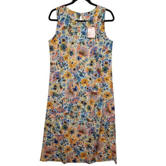 Ripskirt Floral Sun Dress Long Small Midi Fleur Travel Swim Cover Shift NEW - Picture 1 of 9